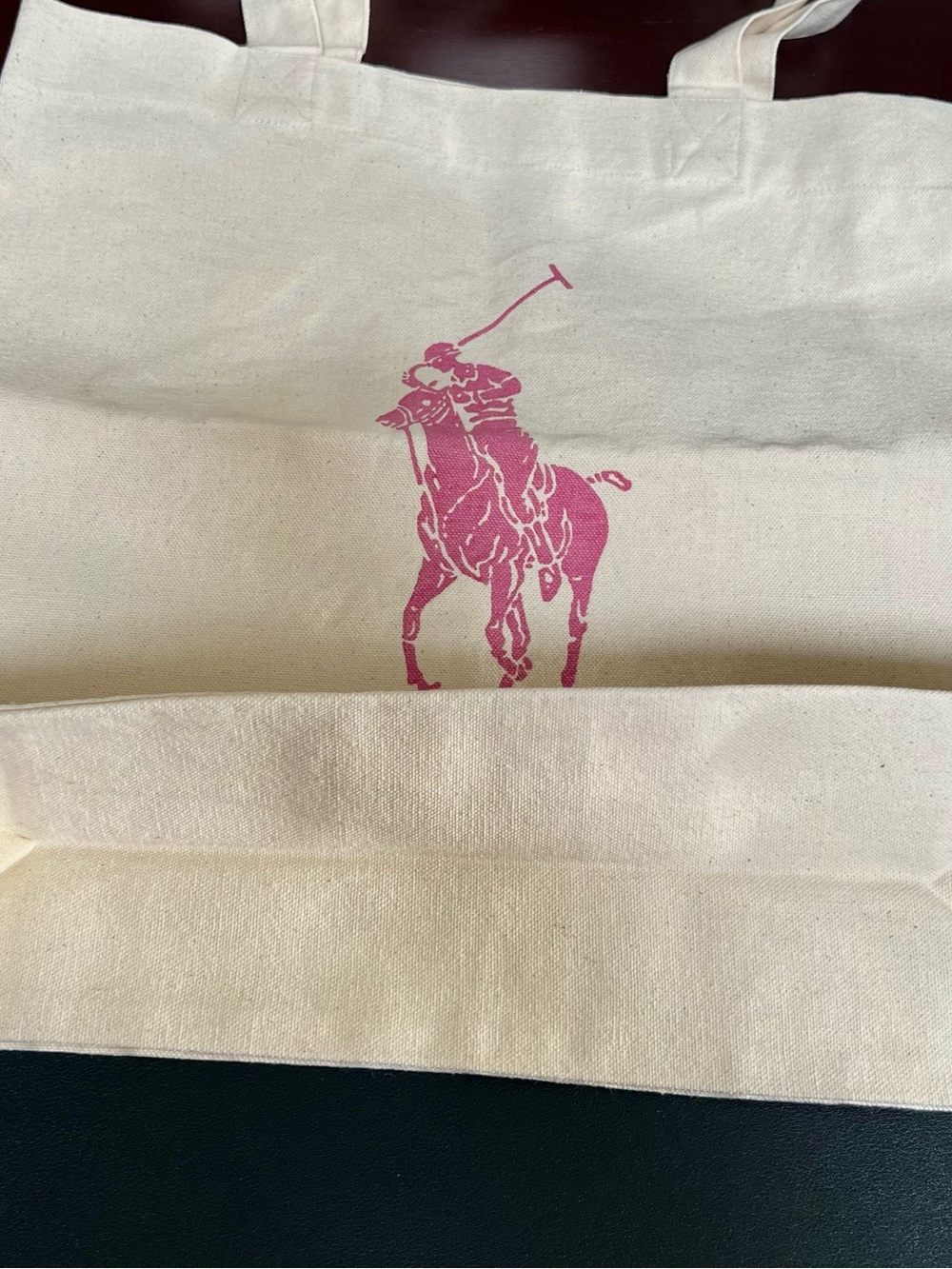 POLO RALPH LAUREN Pink Pony 100% Organic Cotton Shopper Tote Bag - Picture 4 of 7
